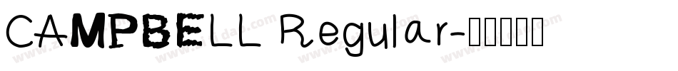 CAMPBELL Regular字体转换